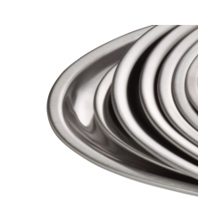 Bandeja ovalada de acero inoxidable 40 cm INOXIBAR || Hostelería