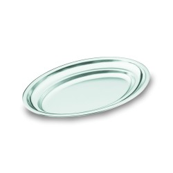 Bandeja ovalada de acero inoxidable satinado 50 cm LACOR | Aliumpro