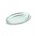 Oval satin-finish steel tray (stainless steel 18%) Dimensions: 50x31 cm. LACOR 62850 (1 unit)