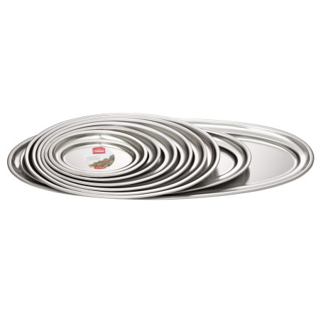 Bandeja ovalada de acero inoxidable 60 cm INOXIBAR || Hostelería
