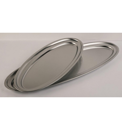 Stainless steel oval tray 18% Special dimensions for fish: 80x 30 cm. INOXIBAR 18084 (1 piece)