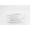 Platillo apilable para taza de consomé porcelana Blanco Escorial . Dimensiones Ø 16,8 cm. Vista Alegre 21078482 (12 unidades)