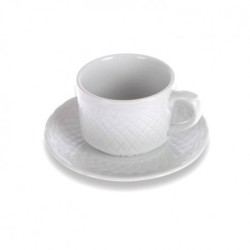Taza de Desayuno Apilable Blanco Escorial Ø 11,6 cm - 27 cl (Set de 12)
