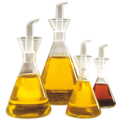 Aceitera antigoteo cónica de cristal 12.5 cl