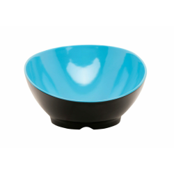 Ensaladera oval negra-azul melamina 50.8X25.4X15.2 cm