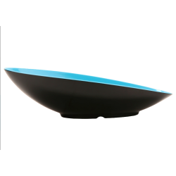 Ensaladera oval negra-azul melamina 50.8X25.4X15.2 cm