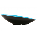 Ensaladera oval negra-azul melamina 50.8X25.4X15.2 cm B-798-W BL/BK