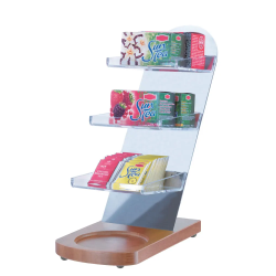 Expositor de 3 Niveles en Inox y Madera | Estilo y Funcionalidad