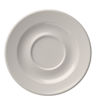 Platillo de porcelana blanca bone china apilable para taza de té "Alzar" Ø 16 cm. ID Fine 10000-111216 (12 unidades)