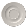 Platillo de porcelana blanca bone china apilable para taza de té "Alzar" Ø 16 cm. ID Fine 10000-111216 (12 unidades)