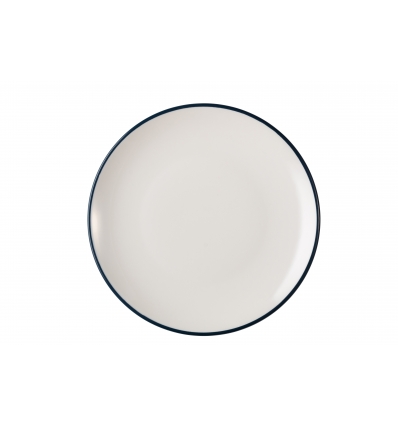 Plato llano porcelana blanca bone china "Navy". Ø 27 cm. ID Fine 15001-111027 (12 unidades)