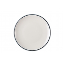 Plato llano porcelana blanca  bone china "Navy". Ø 27 cm. ID Fine 15001-111027  (12 unidades)