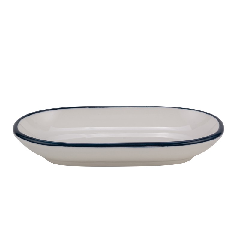 Bandejas Ovaladas ID Fine Navy 23x15 cm: Elegancia Práctica. Conjunto de 12 