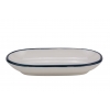 Bandeja ovalporcelana blanca bone china "Navy". Dimensiones: 23x15 cm. ID Fine 15001-143023 (12 unidades)