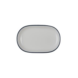 Bandejas Ovaladas ID Fine Navy 33x21 cm: Estilo Funcional. Conjunto de 6 