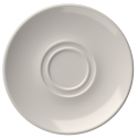 Platillo de porcelana blanca bone china apilable para taza de té "Alzar" Ø 16 cm. ID Fine 10000-111216 (12 unidades)