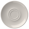 Platillo de porcelana blanca bone china apilable para taza de té "Alzar" Ø 16 cm. ID Fine 10000-111216 (12 unidades)