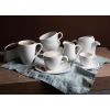 Platillo de porcelana blanca bone china apilable para taza de té "Alzar" Ø 16 cm. ID Fine 10000-111216 (12 unidades)