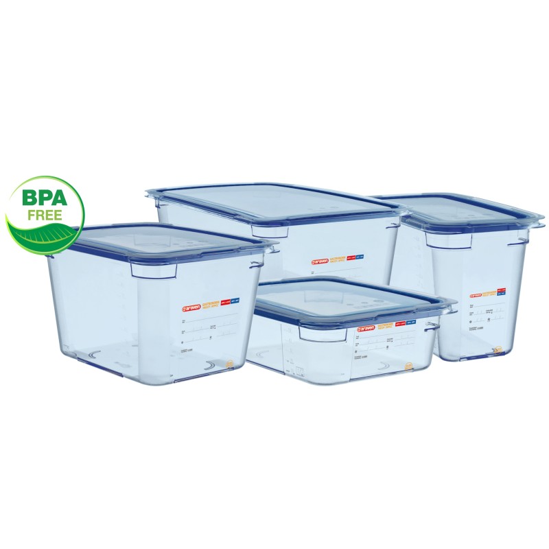 Hermético de ABS Sin BPA GN 1/4 (265x162 mm) Altura 10 mm. 2,2. Araven 07768