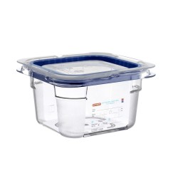 Hermético de policarbonato GN 1/6 (176x162 mm) Altura 100 mm. 1,25 L.