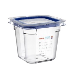 Hermético de policarbonato GN 1/6 (176x162 mm) Altura 150 mm. 1,9 L
