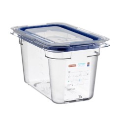 Hermético de policarbonato GN 1/4 (265x162 mm) Altura 150 mm. 3,3 L