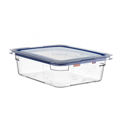 Hermético de policarbonato GN 1/6 (176x162 mm) Altura 65 mm.0,75L. Araven 9781
