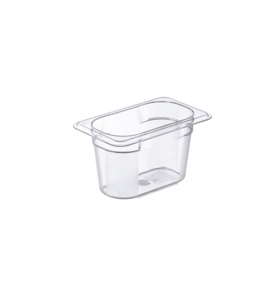 Hermético de policarbonato GN 1/6 (176x162 mm) Altura 65 mm.0,75L. Araven 9781