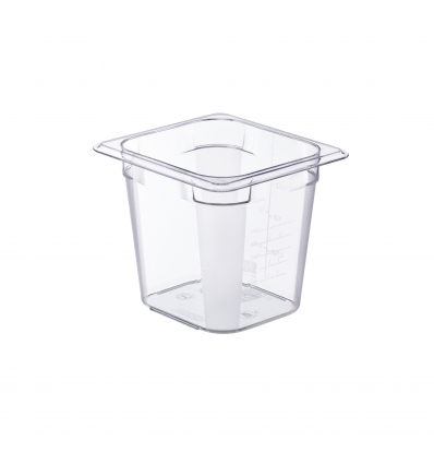 ARAVEN 94017 CUBETA POLICARBONATO SIN TAPA GN 1/6. ALT 15 CM. 2.3 L.