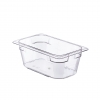 Hermético de policarbonato GN 1/6 (176x162 mm) Altura 65 mm.0,75L. Araven 9781