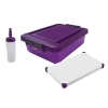 Kit antialérgenos (cubeta con tapa+dosificador salsas+tabla de corte) Araven 68001