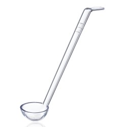 Cazo mediano policarbonato transparente 26,8cm - 30ml. Araven 91701.