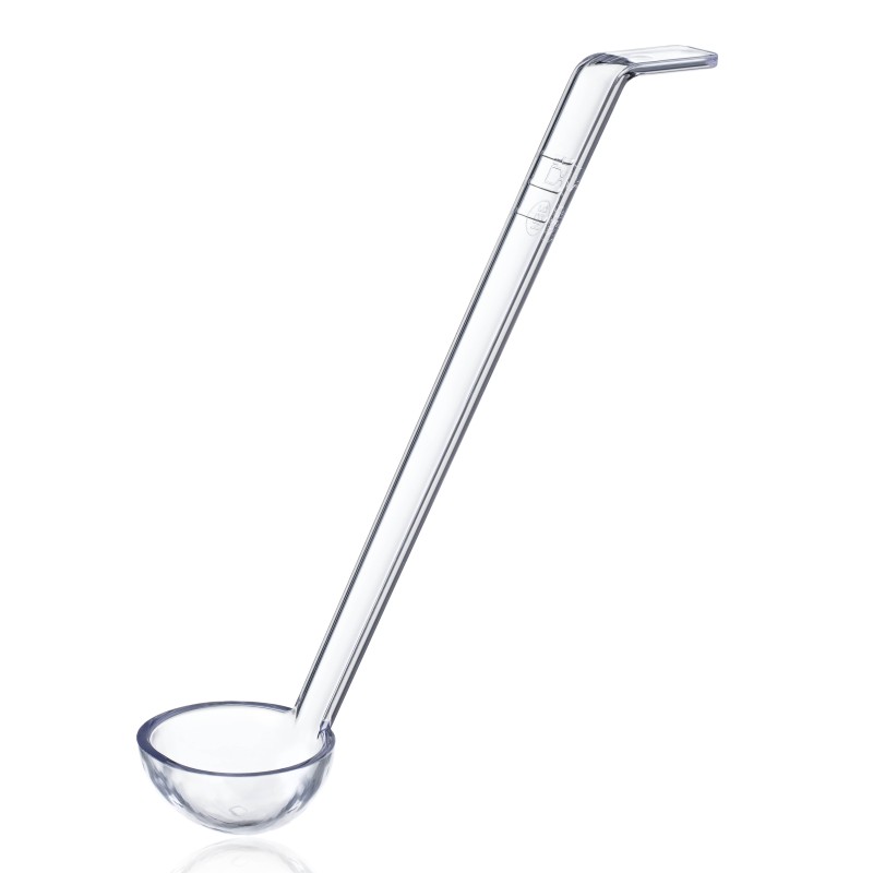 Cazo mediano policarbonato transparente 26,8cm - 30ml. Araven 91701.