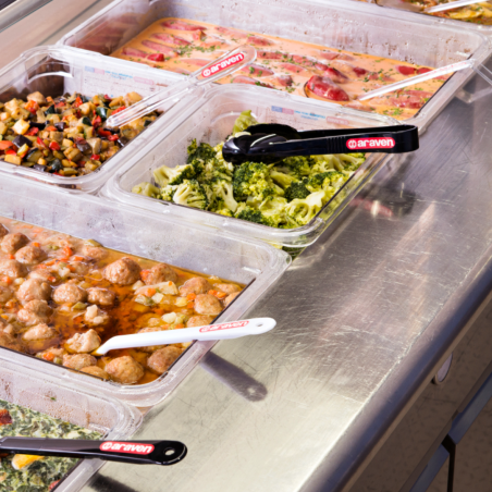 Cazo grande policarbonato transparente 33cm - 30ml. Araven 91702.