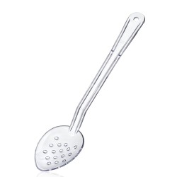 Cuchara perforada policarbonato transparente (33,3x7,3cm). Araven 91703.