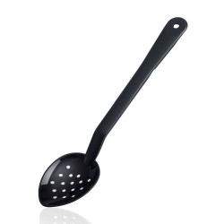 Cuchara perforada policarbonato negra (33,3x7,3cm). Araven 41703.