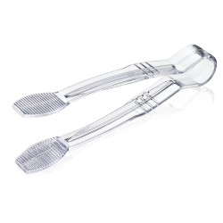 Pinza plana policarbonato transparente 23cm. Araven 91706.