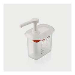 Dispensador salsas GN 1/9 polipropileno libre BPA 1,5L Araven 3785.