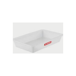 Cubeta sin tapa de polietileno blanco. Araven 1131.