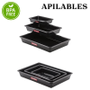 Cubeta sin tapa (300x205x60 mm) polipropileno Libre de BPA negro. 2L. Araven 14129