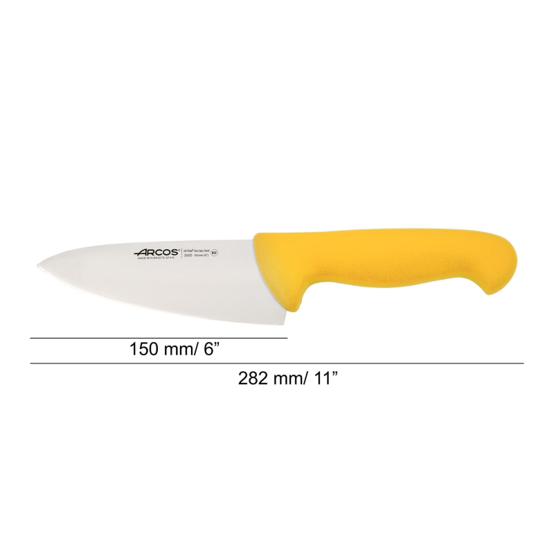 Cuchillo Cocinero Serie 2900 Amarillo 15 cm - Arcos 292000