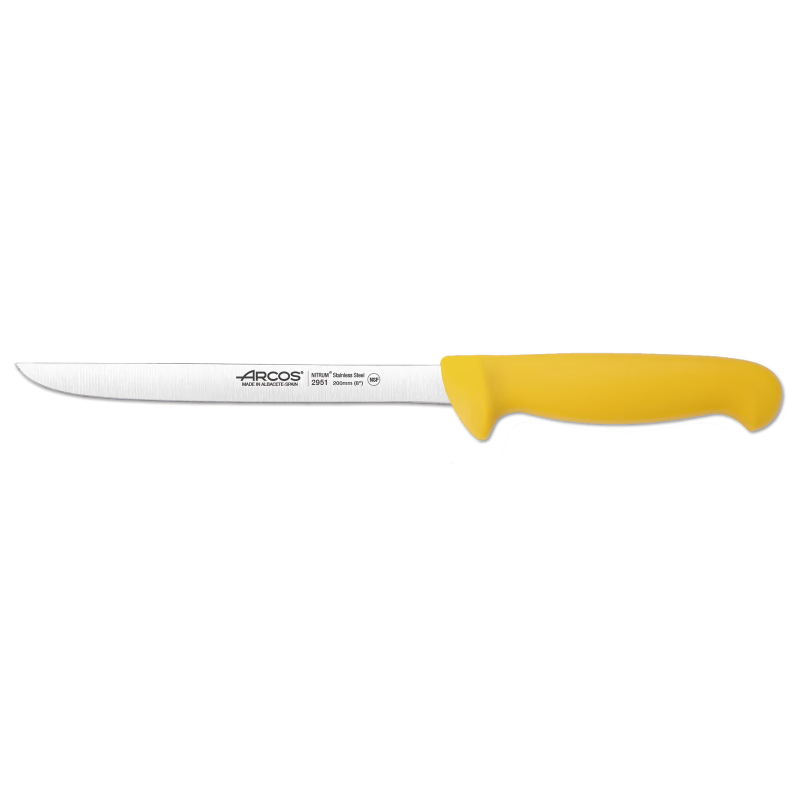 Cuchillo fileteador amarillo 20cm Arcos