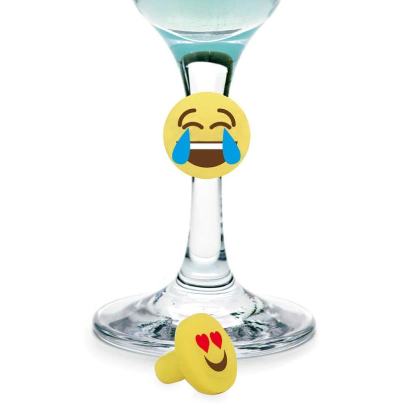 Marcacopas emoticonos silicona 8 u. VIN BOUQUET FIA 148