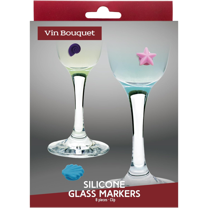 Marcacopas silicona 8 u. VIN BOUQUET FIA 010