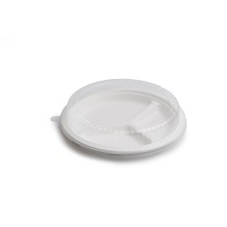 Platos 3 comp. de caña de azúcar blanco Ø26 cm. Eco-friendly.