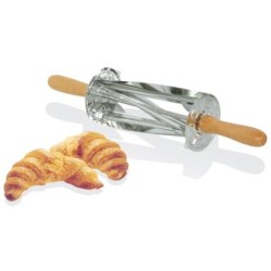 Rodillo para croissants - Acero inoxidable - Con asas de madera. Louis Tellier N3728-2 (4 unidades)