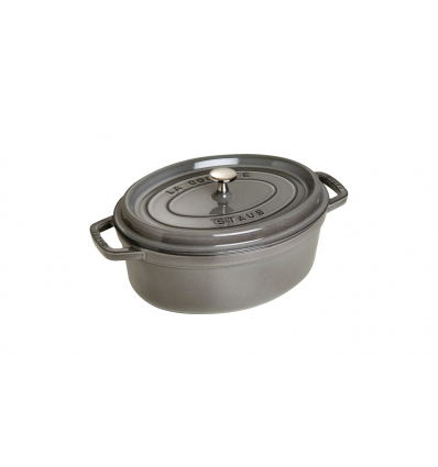 LOS GEMELOS STAUB 40500-276-0 Cocotte STAUB gris grafito cereza de hierro colado . Diametro: 27cm