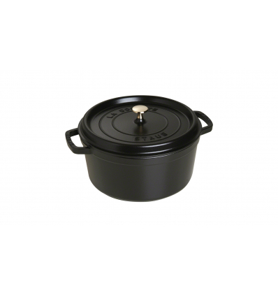 LOS GEMELOS STAUB 40500-281-0 Cocotte STAUB redonda negra de hierro Colado . Diametro: 28cm