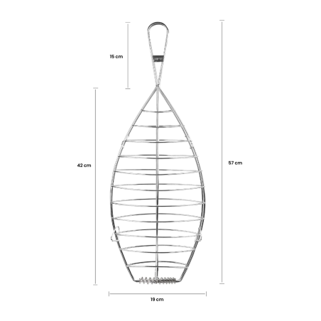Parrilla Besuguera 42 cm Acero Inoxidable Ibili 770100 (4 unidades)