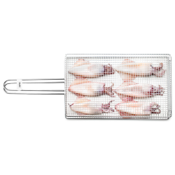 Parrilla Doble Acero Inoxidable 30x20x1 cm Ibili 770403 (6 unidades)